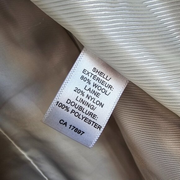 Banana Republic Camel Wool Toggle Coat Overcoat With Leather Accents Size XS - Picture 6 of 12